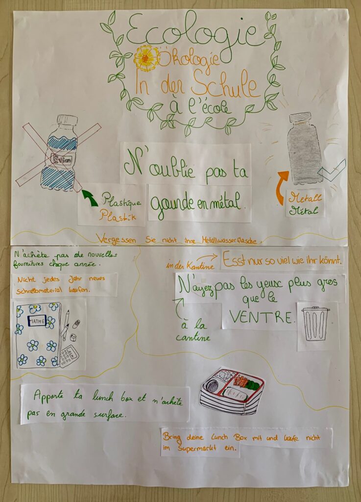 Hier haben dies Schüler*innen ideen entwickelt, die dazu beitragen Schule ökologischer zu machen.